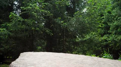 Image of a stone table in front Stock Photos