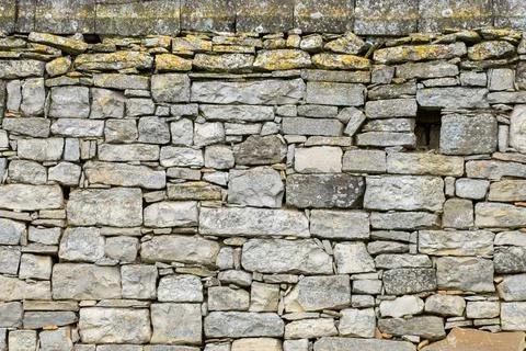 Image of stone wall in rural environment Stock Photos