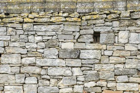 Image of stone wall in rural environment Stock Photos