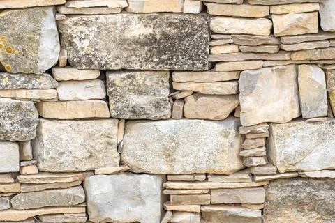 Image of stone wall in rural environment Stock Photos