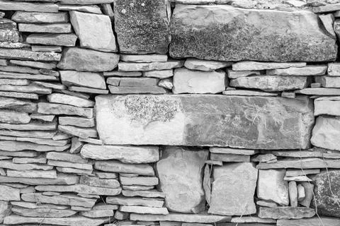 Image of stone wall in rural environment Stock Photos