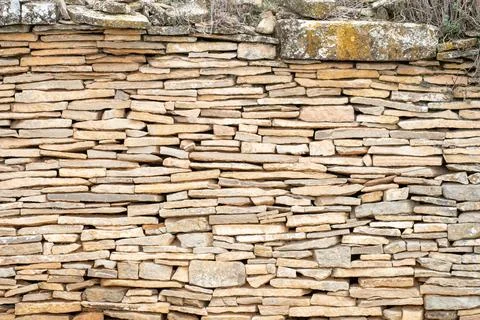 Image of stone wall in rural environment Stock Photos