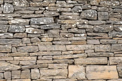 Image of stone wall in rural environment Stock Photos