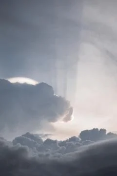 Image of storm clouds during sunset in rural india 写真素材