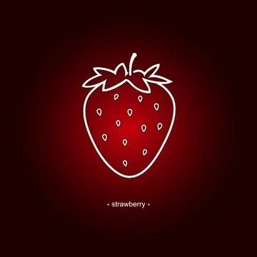 Image Strawberry in the Contours 스톡 일러스트