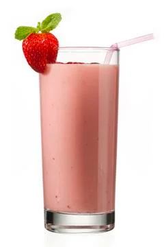 Image of strawberry milkshake Stock Photos