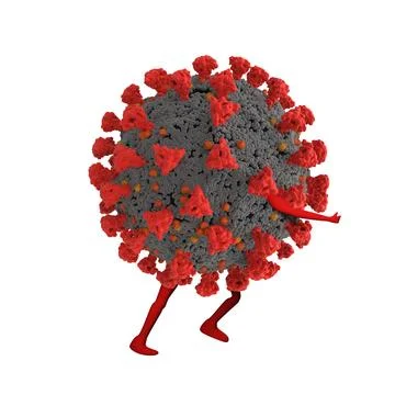 Image of the structural morphology of the coronavirus seen under a microscope Stock Illustration
