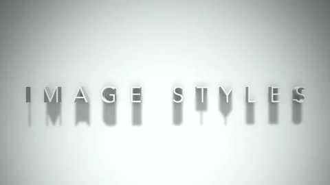Image styles 3D title animation white text on a white background Stock Footage 299748255