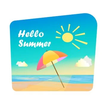 Image of summer time Stock Illustration