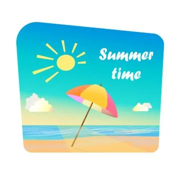Image of summer time 스톡 일러스트