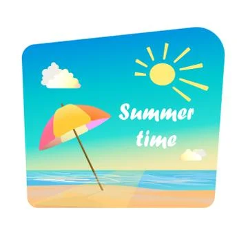Image of summer time Stock Illustration