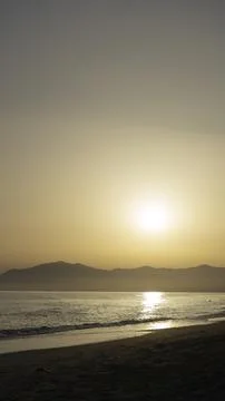 Image of a sunset on a beach Stock-Fotos