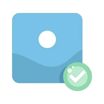 Image symbol with plus sign, add image button. Minimalist and modern design. Stock Illustration
