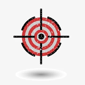 The image of the target, covered in white grit Stock Illustration