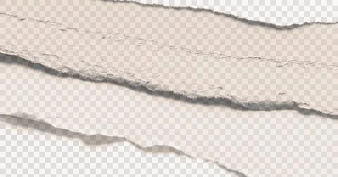 Image of teared white paper moving over transparent background Ilustração Stock