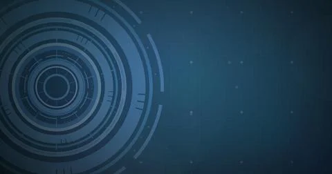 Image of tech icons and data processing on green digital screen Foto stock