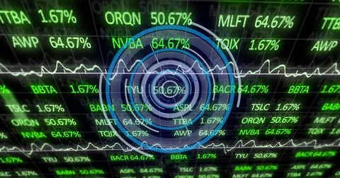 Image of text and scope over binary code Stock Illustration