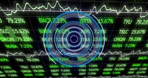 Image of text and scope over binary code Stock Illustration