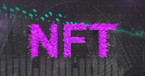 Image of text with globe and network of connections Stock Illustration