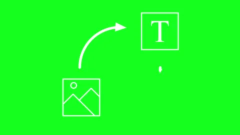 Image to text, image to animated video generate ai video green screen 4k lo.. Stock Footage 301269639