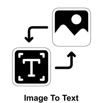 Image to text vector icon design. Stock Illustration