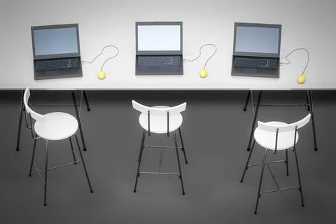An image of three notebooks on a table 스톡 일러스트