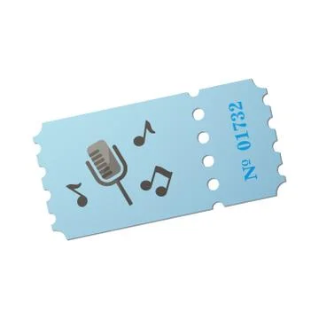 Image of ticket Stock Illustration