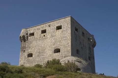 Image of the tower located on the coast of Oropesa Stock Photos