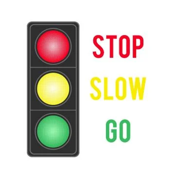 Image of traffic light isolated on white background Stock Illustration