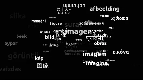 Image Translated in 68 Worldwide Languages Endless Looping 3d Zooming Wordclo Video stock 145200182