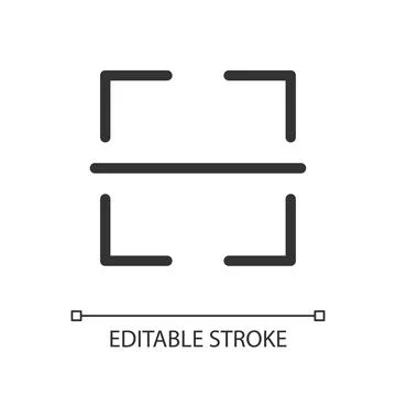 Image translation pixel perfect linear ui icon Stock Illustration