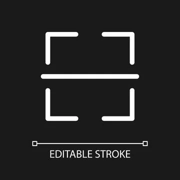 Image translation pixel perfect white linear ui icon for dark theme Stock Illustration