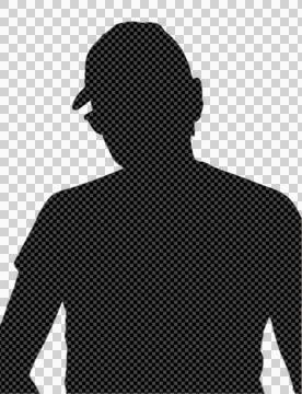 Image on a transparent background. Silhouette. Illustrazione stock