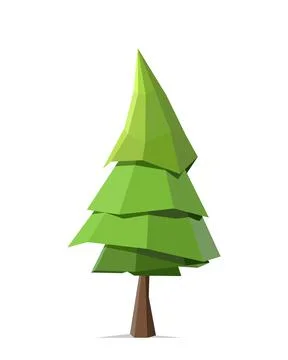 Image of tree polygonal art. vector illustration Illustrazione stock