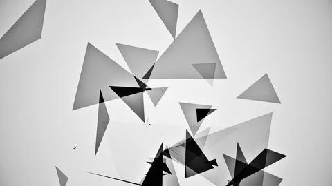 An image of triangles springing up on a white background Stock Illustration