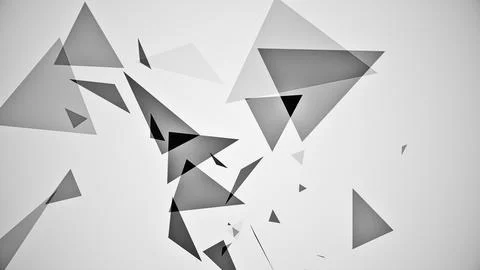 An image of triangles springing up on a white background Stock Illustration