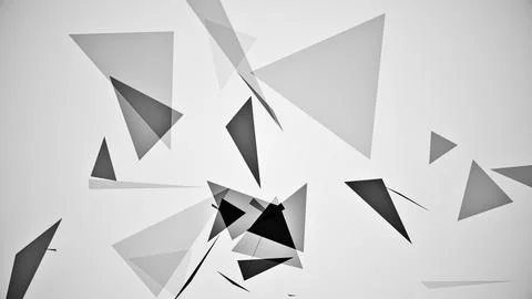 An image of triangles springing up on a white background Stock Illustration