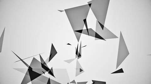 An image of triangles springing up on a white background Stock Illustration