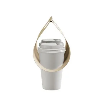 A image of two Coffee Cups in Carrier isolated on a white background Stock Illustration