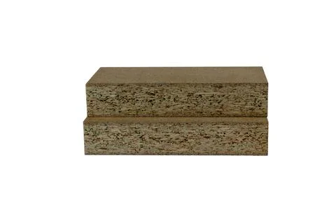 Image of two pieces of chipboard on a white background. Stock Photos
