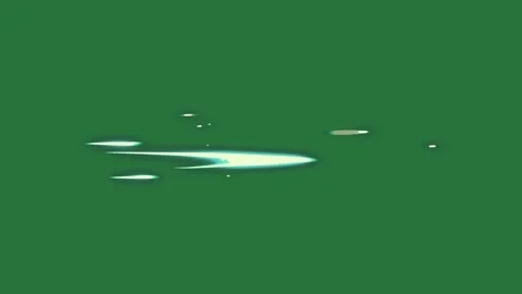 An image of two ufos flying in the sky and a green screen with small white Video stock 335682260