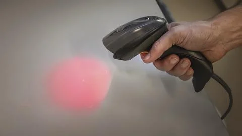 An image of a typical bar code scanner Stock Photos