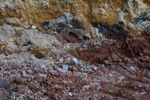Image of underground soil layers Stock Photos