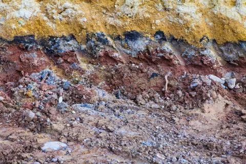 Image of underground soil layers Stock Photos