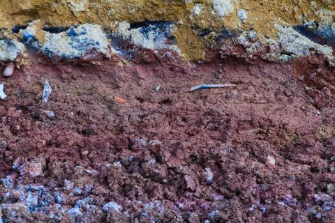 Image of underground soil layers Stock Photos