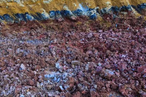 Image of underground soil layers Stock Photos