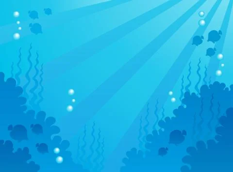 Image with undersea topic - illustration. Stock Illustration