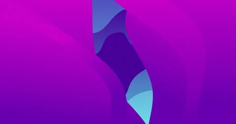 Image of undulating purple and grey organic forms moving on dark background 스톡 일러스트