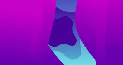 Image of undulating purple and grey organic forms moving on dark background 스톡 일러스트