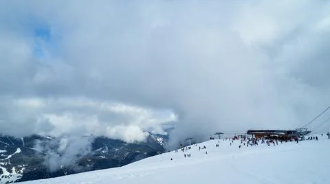 Image of the upper station of the cable car. Stock Photos